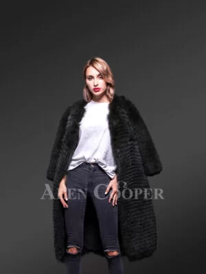 real fox fur black