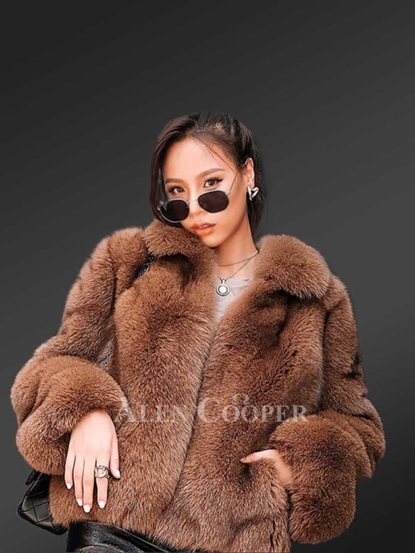 real fox fur winter coat