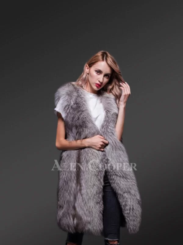 Trendy real fox fur