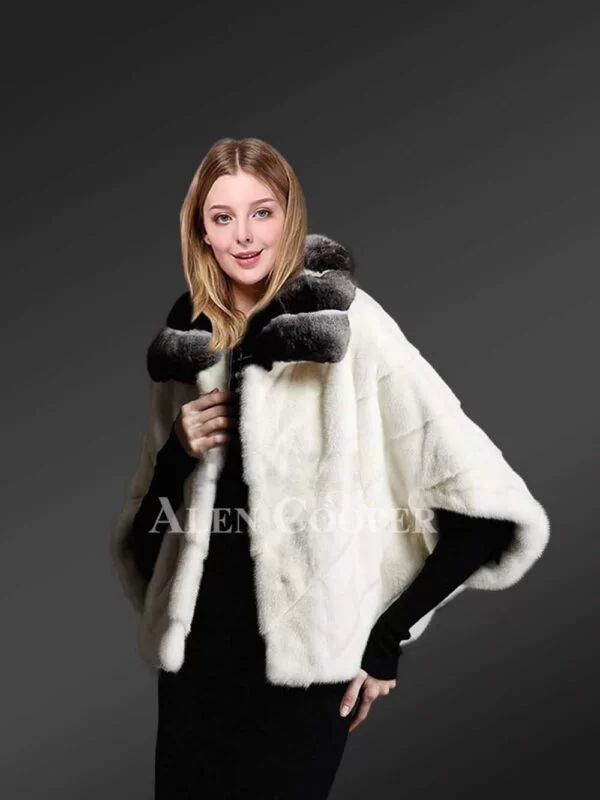 White Cropped Mink Fur Dressing Item For Ladies to Renew Fashion Trends - Image 4