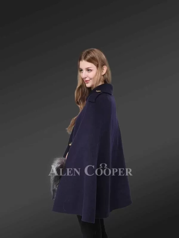 Women Fur Poncho - Image 3