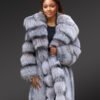 Women Long Coat in Fox Fur