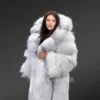 Knee-Length Fox-Fur Coat