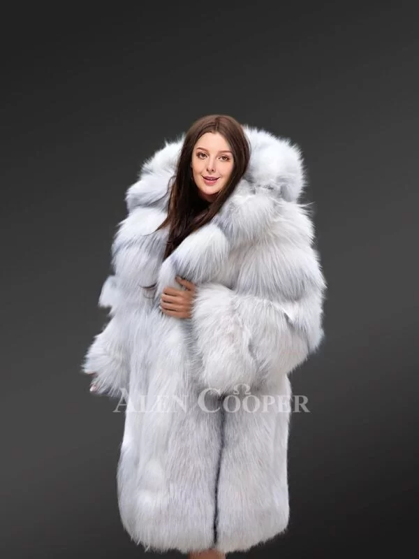 Knee-Length Fox-Fur Coat