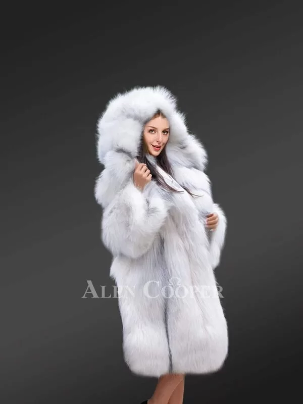 Knee-Length Fox-Fur Coat