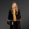 Women-elegant-brown-warm-jacket-made-from-mink-fur