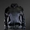 leather bomber jacket