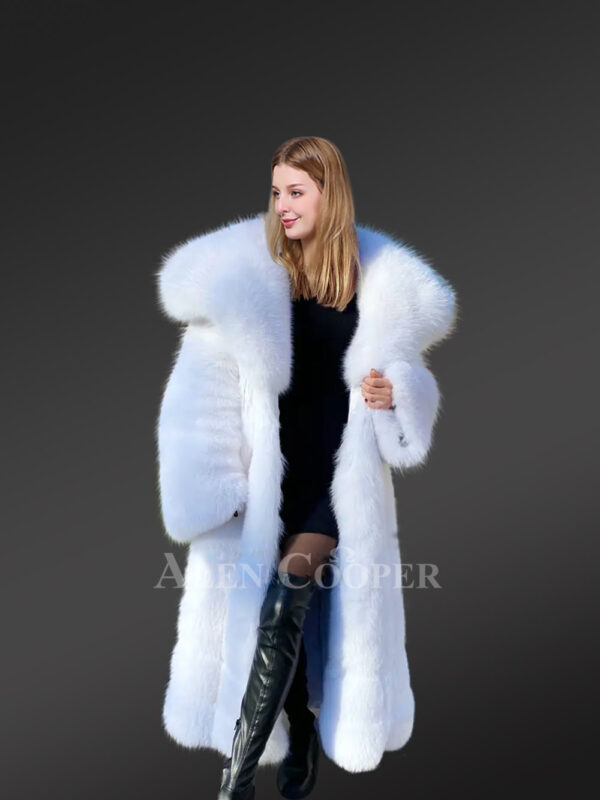 Luxury White Fox Fur Full Coat for Women is a perfect winter collection - Image 6