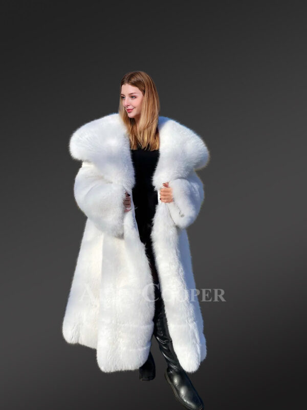 Luxury White Fox Fur Full Coat for Women is a perfect winter collection - Image 7