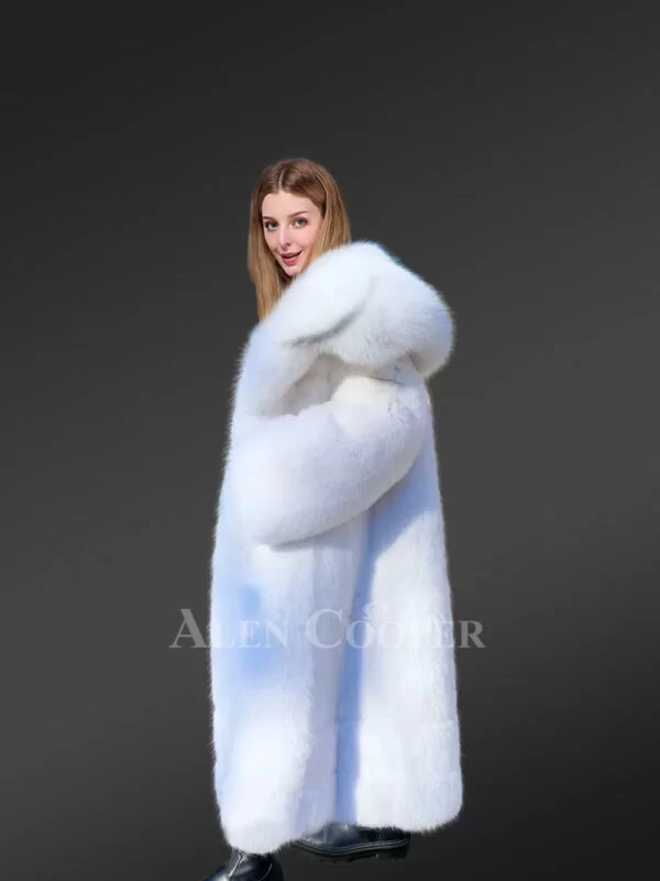 Authentic Arctic Fox Fur Coat is Cosy & Lavish Winter Wear in Milky White - Image 10