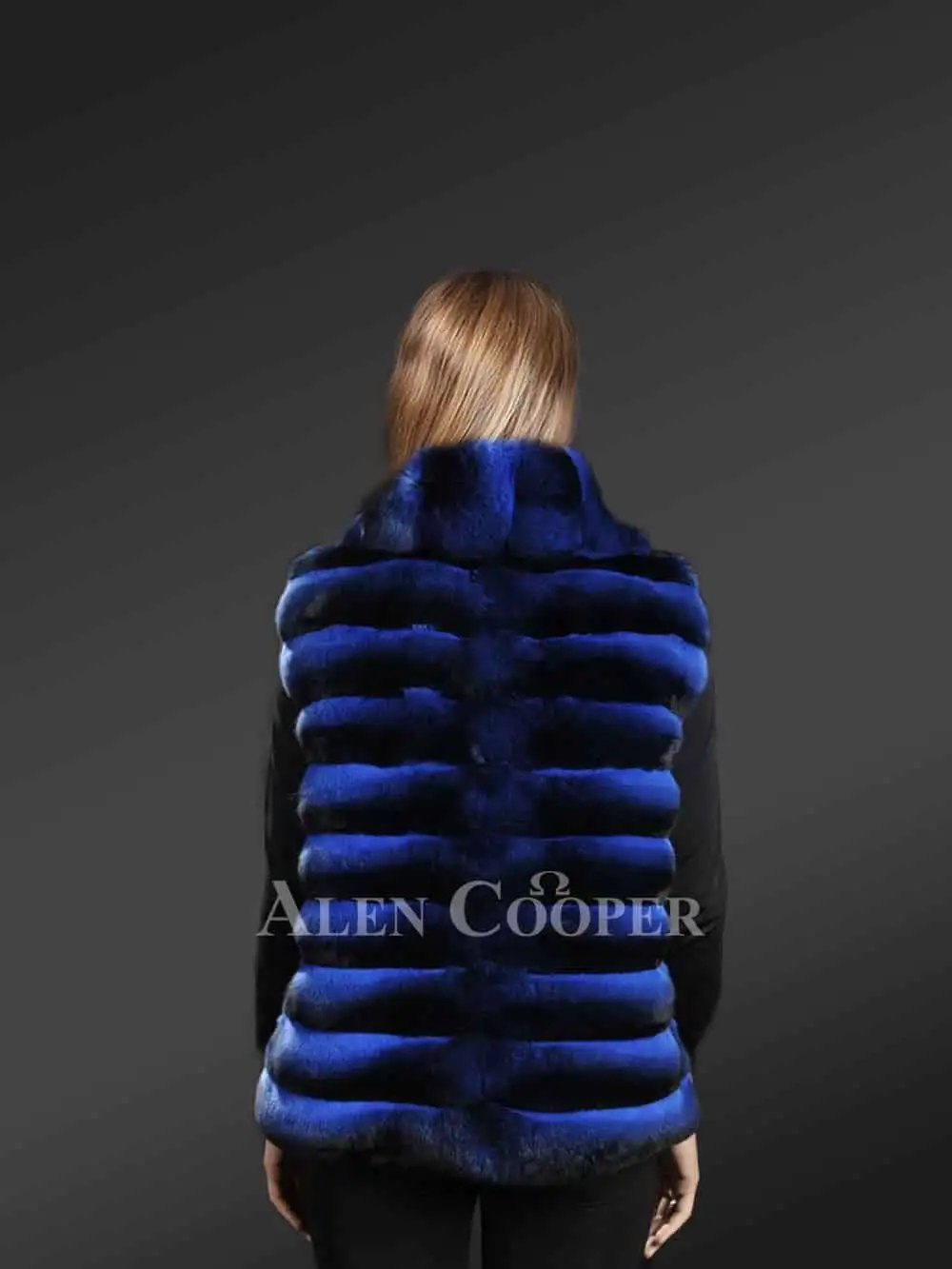 Chinchilla Vest for Women with a Stylish Broad Collar - Image 9