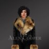 Authentic Leather Jackets in Black with Removable Fur Collar and Handcuffs