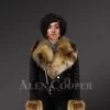 Authentic Leather Jackets in Black with Removable Fur Collar and Cuffs