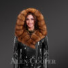 Women’s Brown Leather Jacket with Fascinating Fur Collar