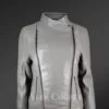 Women's Double Sided Zipper Motorcycle Jacket in Grey