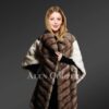 Women’s Elegant Sable Fur Coat With Wide Comfortable Sleeves