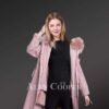 Women’s Fur Parka Coat with detachable Fox Fur Trim Hood