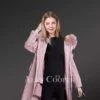 Women’s Fur Parka Coat with detachable Fox Fur Trim Hood