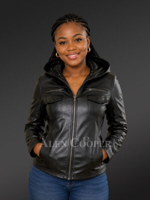 Womens Hooded Biker Jacket – Stunning Looks with Optimum Warmth