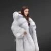 Knee-Length Fox-Fur Coat