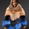 Womens Red Fox Fur Poncho