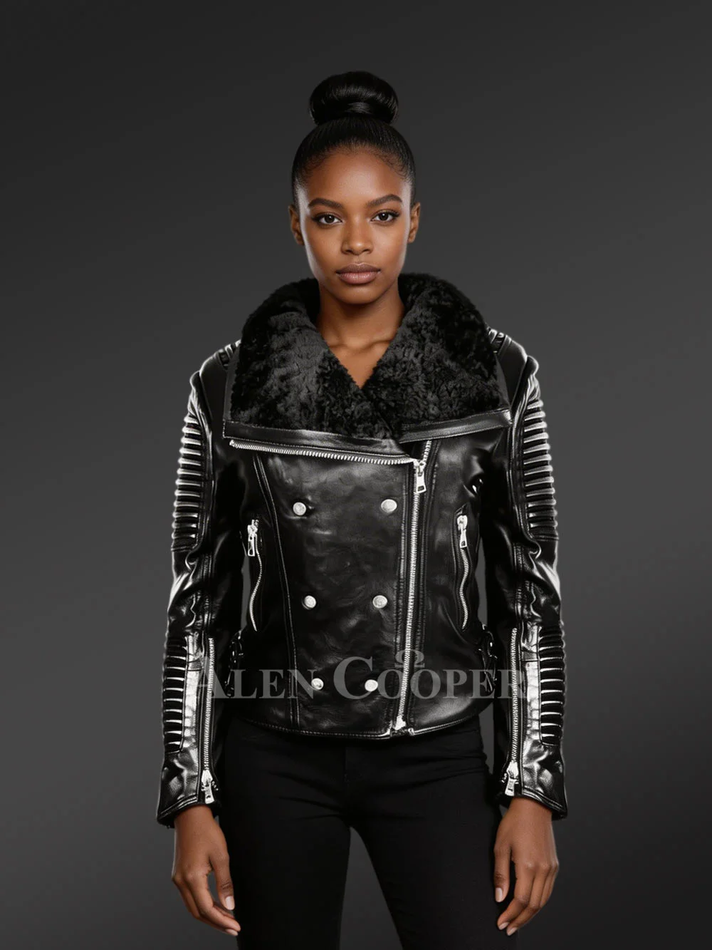 Women's Shearling Leather Jacket