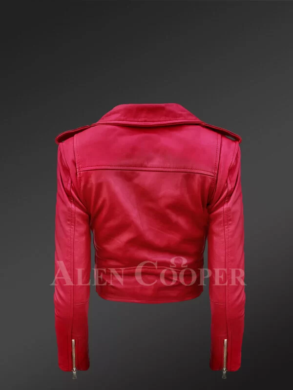 Womens Leather Jacket with Fur Collar for a Smart Snazzy Look - Image 8