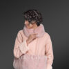 Womens Shearling Jacket in Pink