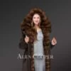 Women’s Winter Long Black Parka With Fox Fur Trim Hood