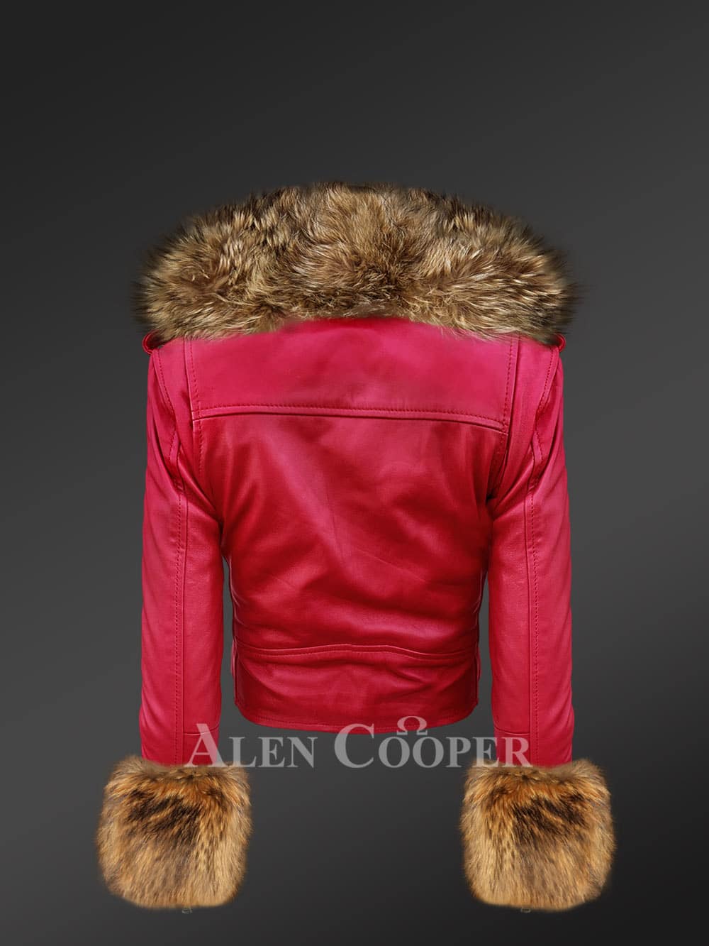 Alen Cooper Women's Fur Leather Jacket