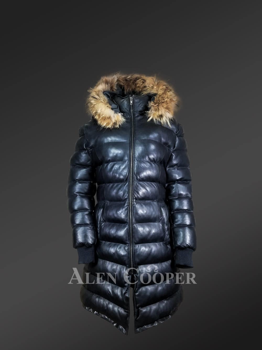Alen Cooper Women's Fur Leather Jacket