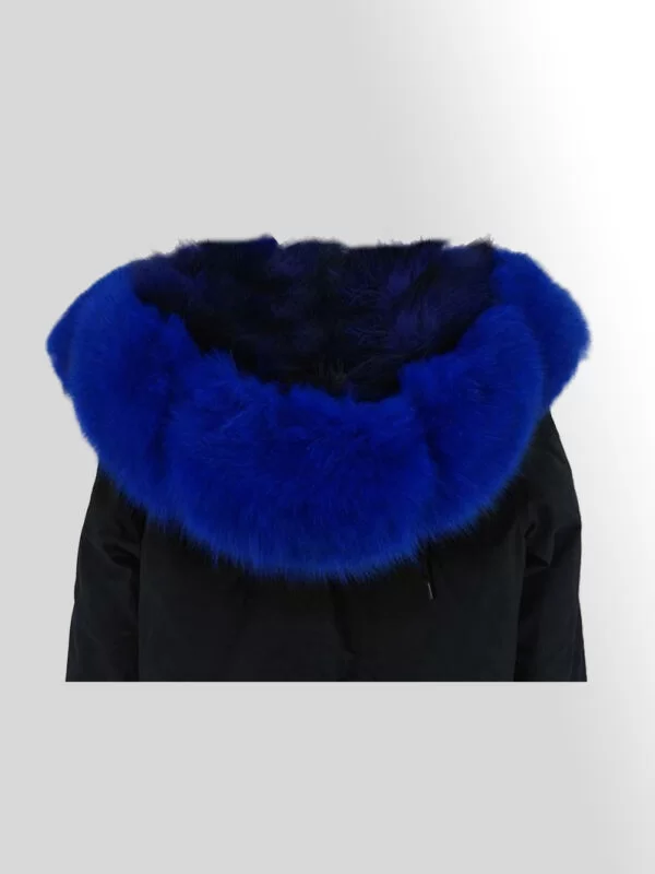 Women’s Elegant Fox Fur Parka with Detachable Fox Fur Hood - Image 3