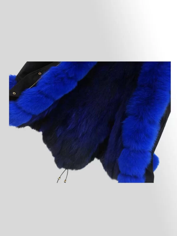 Women’s Elegant Fox Fur Parka with Detachable Fox Fur Hood - Image 4
