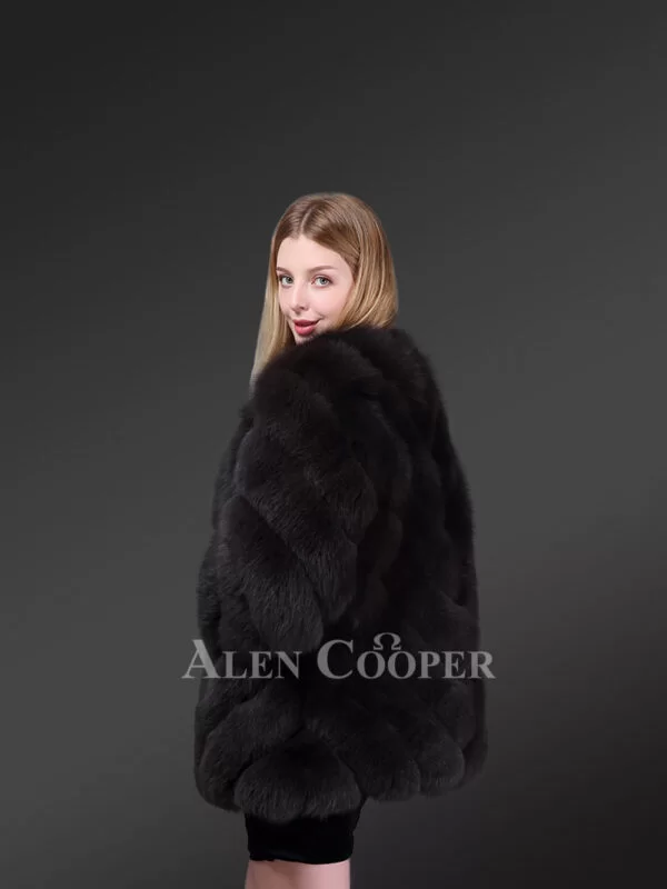 Womens Black Fox Fur Coat – Bold Looks for Eye-Catching Silhouette - Image 2