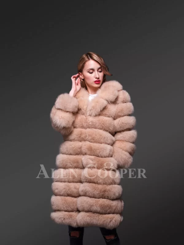 Fox Fur Womens Long Coat for a Majestic Look - Image 5