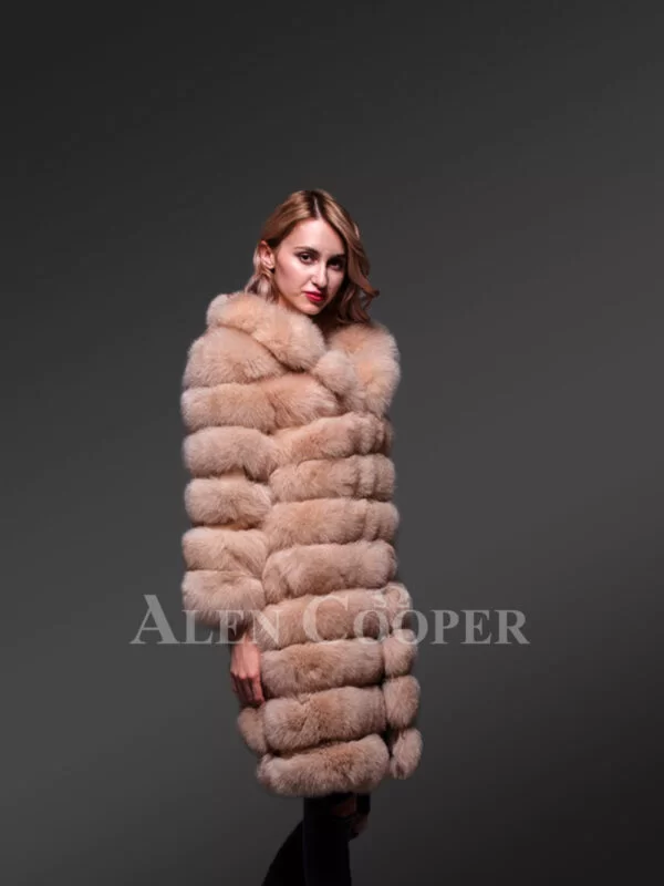 Fox Fur Womens Long Coat for a Majestic Look - Image 7