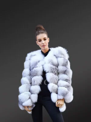 real fox fur winter coat