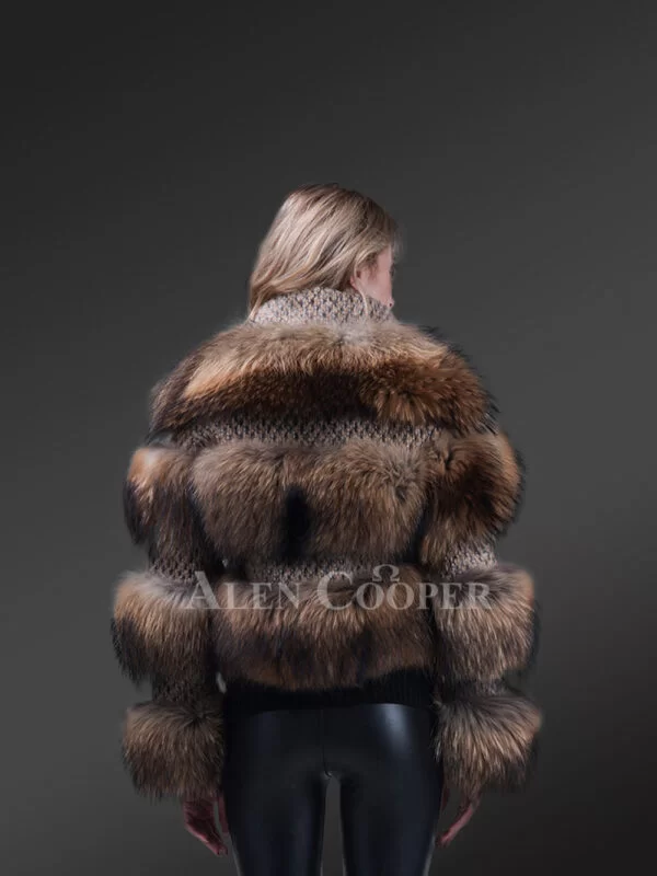 Super Soft and Incredibly Warm Coal Black Real Fox Fur Short Winter Coat for Women - Image 7