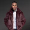 Rabbit Fur Bomber Jacket for Men