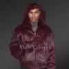 fur jacket with stylish hood
