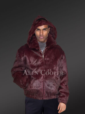 fur jacket with stylish hood