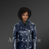 navy biker jackets to make women more charming and graceful