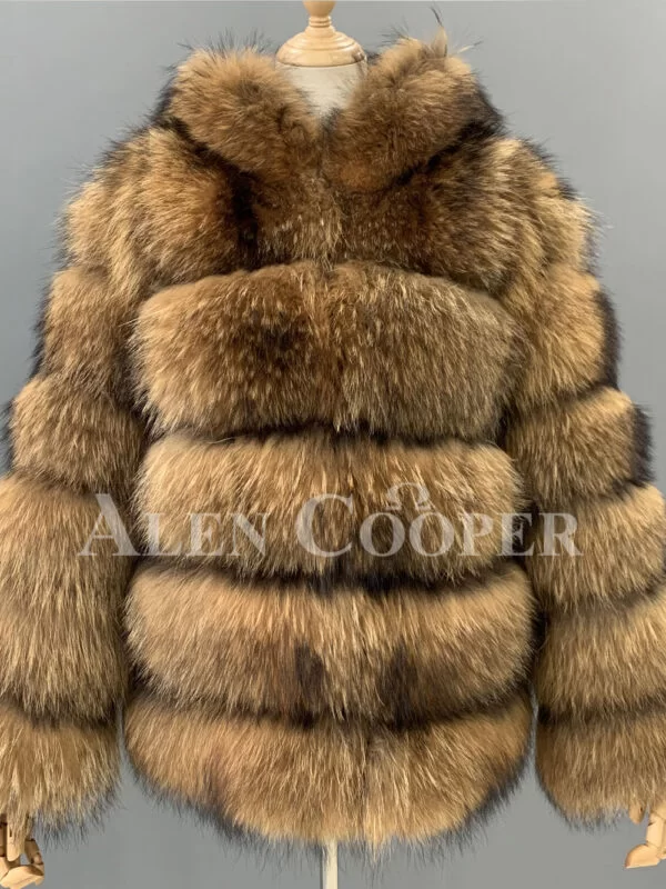Real Raccoon Fur Sable Winter Vest for Women - Image 10