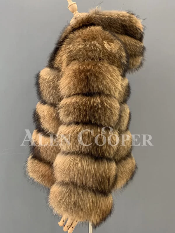 Real Raccoon Fur Sable Winter Vest for Women - Image 6