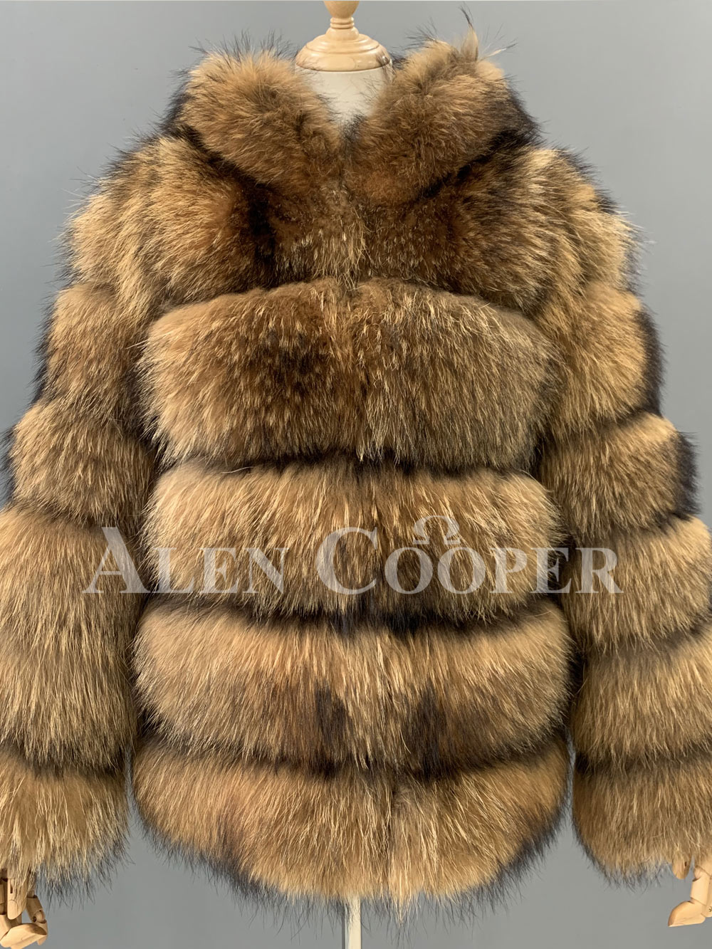 Womens Raccoon Fur Coat with Hood– Look Elegant & Enjoy Unbeatable Warmth - Image 10