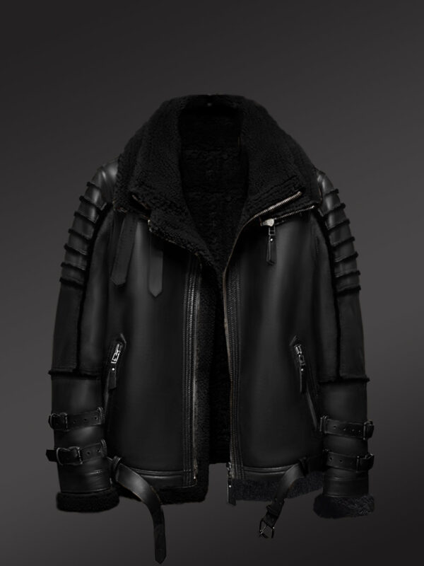Real Sheepskin Shearling Coat for Men - Image 6