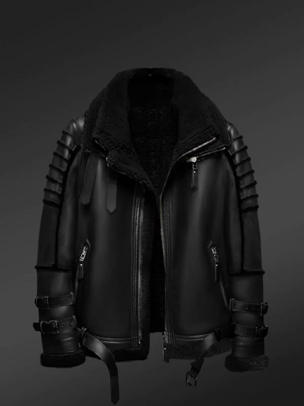 Real Sheepskin Shearling Coat for Men - Image 6