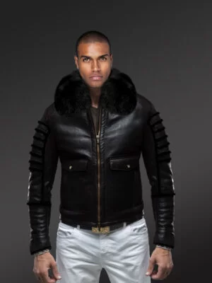 Aviator Shearling Jacket with Hood