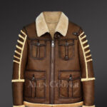 Brown Shearling Jacket to for Men