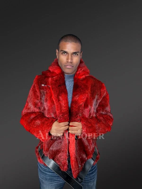 Fur Coats for Men in Red to Boost Appeal